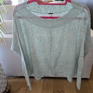 Free People open knit weave light sweater XS S